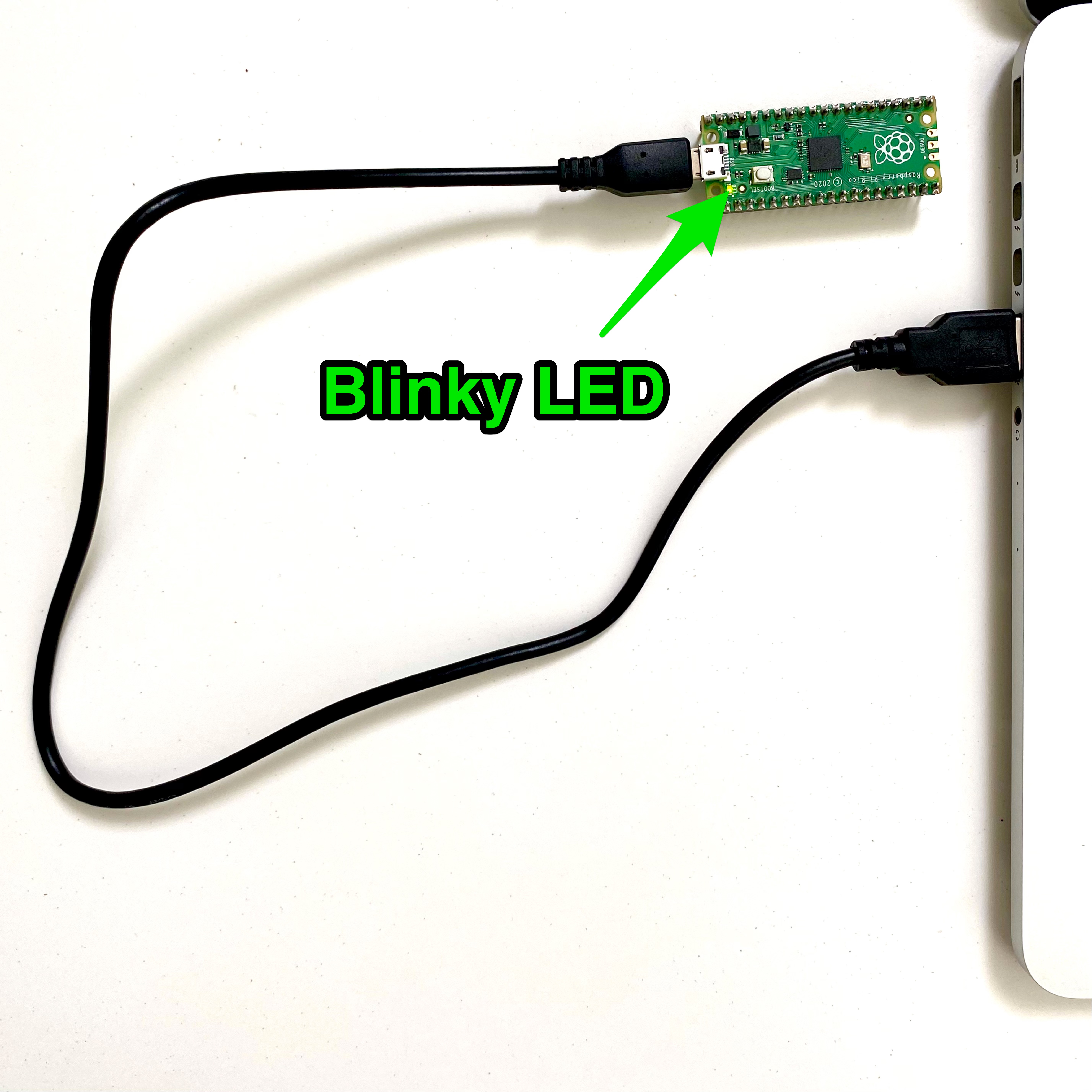 Blinky with RaspberryPI Pico prototype