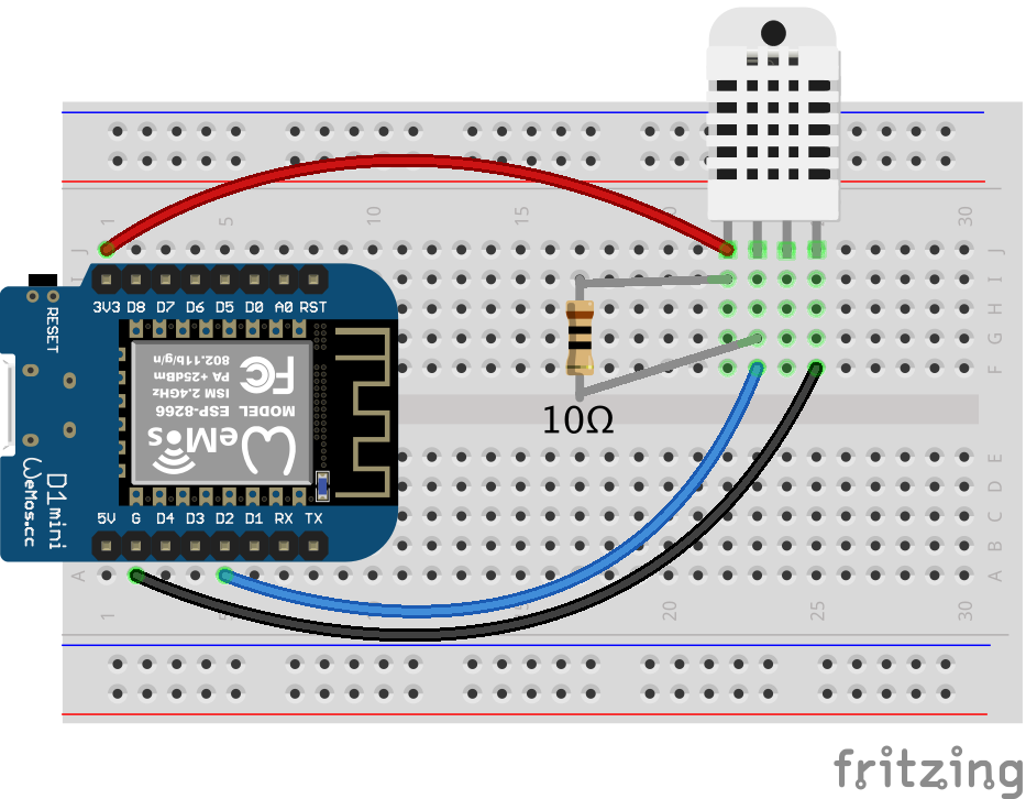 DHT22 sensor schematic