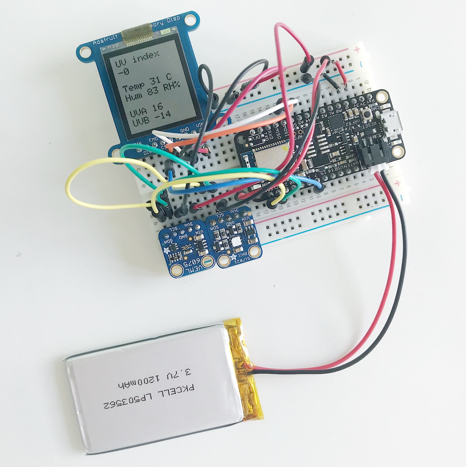 Display sensor values prototype